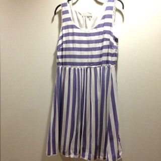 ダブルクローゼット(w closet)の♡w closet ストライプワンピ♡(ひざ丈ワンピース)