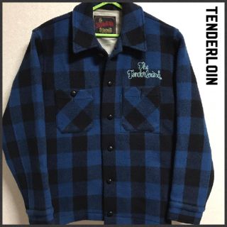 テンダーロイン(TENDERLOIN)のTENDERLOIN✩バッファロージャケット 青 M(ブルゾン)