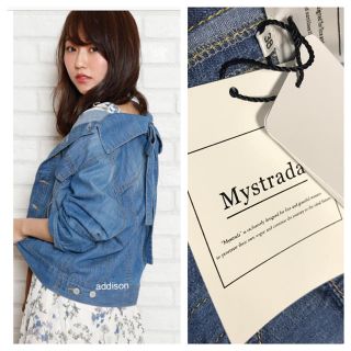 マイストラーダ(Mystrada)の新品タグ付き♡マイストラーダ  ライトGジャン バックリボン(Gジャン/デニムジャケット)