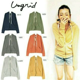 アングリッド(Ungrid)のUngrid♡ベーシックパーカー オレンジ(パーカー)