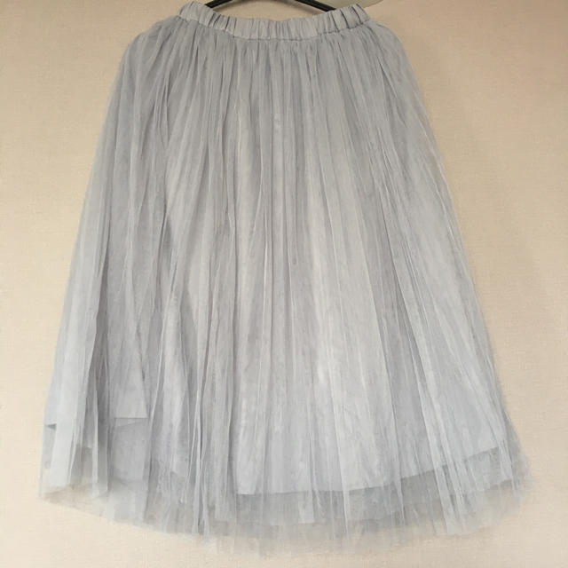 しまむら(シマムラ)のグレーチュールスカート レディースのスカート(ひざ丈スカート)の商品写真
