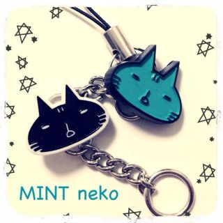 エイチナオト(h.naoto)のMINT NeKO ＊ ストラップ(ストラップ/イヤホンジャック)