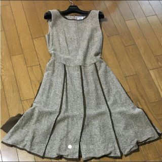 フォクシー(FOXEY)のフォクシー✨シルクツイードワンピース(ひざ丈ワンピース)