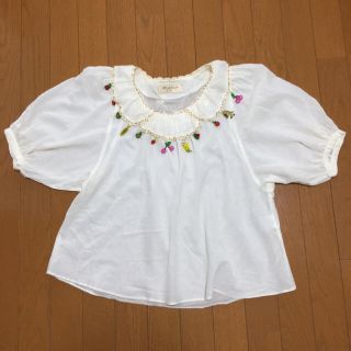 フランシュリッペ(franche lippee)のフランシュリッペ＊ビーズモチーフじゃらじゃらブラウス＊(シャツ/ブラウス(半袖/袖なし))