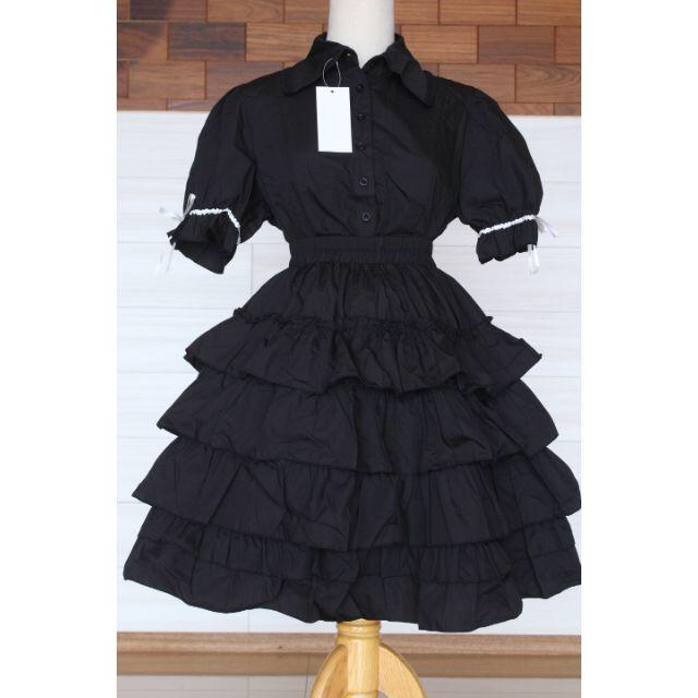 フリルスカート ゴスロリ パンク コスプレ ハロウィン 衣装 レディースのスカート(ひざ丈スカート)の商品写真