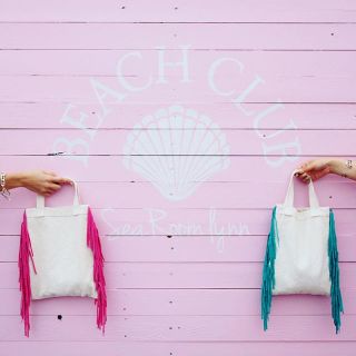 シールームリン(SeaRoomlynn)の【限定】Searoomlynn beachclub フリンジトート ブルー(トートバッグ)