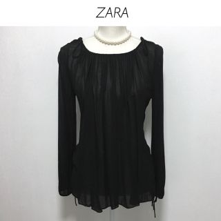 ザラ(ZARA)のZARA 背中開き シフォンブラウス/プルオーバー(シャツ/ブラウス(長袖/七分))