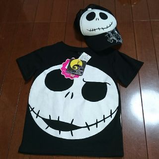 シマムラ(しまむら)の新品 タグ 付き ナイトメア シャツ キャップ 帽子 セット ハロウィン 120(Tシャツ/カットソー)