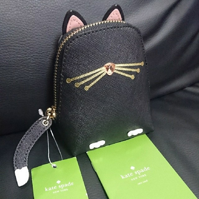 kate spade new york(ケイトスペードニューヨーク)の最新作限定品 ケイトスペード クロネコ コインケースcat coin purse レディースのファッション小物(コインケース)の商品写真