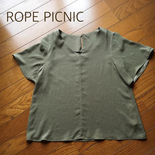 ロペピクニック(Rope' Picnic)のカーキフレア袖トップス(シャツ/ブラウス(半袖/袖なし))