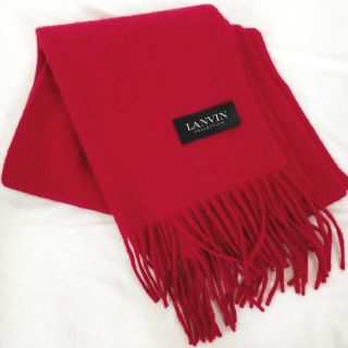 LANVIN - ランバン カシミヤ100% マフラー 赤の通販 by Rainy
