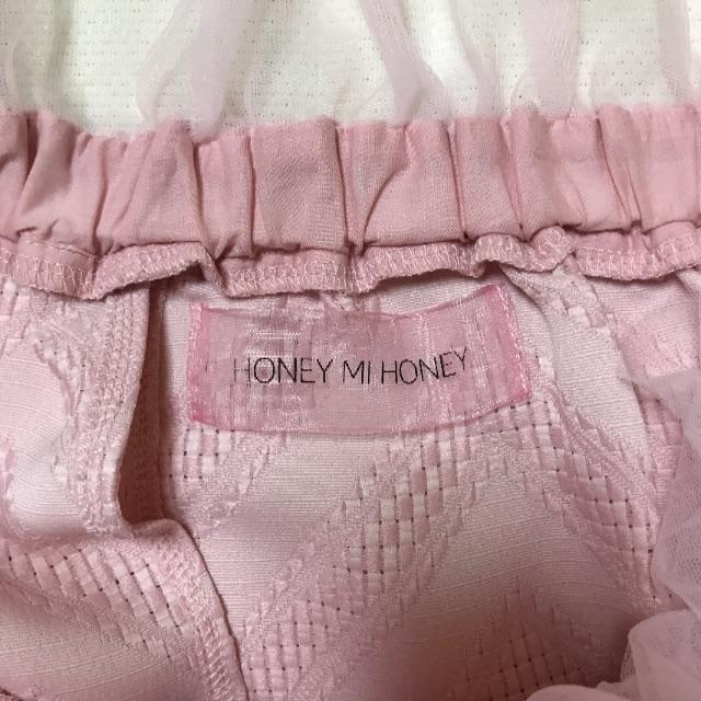 Honey mi Honey(ハニーミーハニー)のハニーミーハニー  オフショルブラウス  ゆうこす着用  ピンク レディースのトップス(シャツ/ブラウス(半袖/袖なし))の商品写真