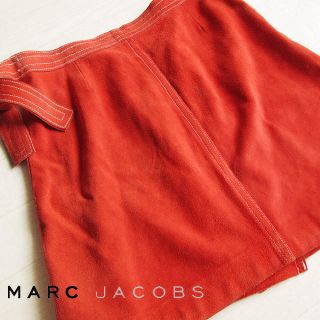 マークジェイコブス(MARC JACOBS)のマークジェイコブスルック 4サイズ 本革巻きスカート オレンジ(ひざ丈スカート)