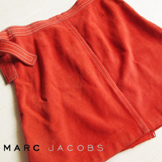 マークジェイコブス(MARC JACOBS)のマークジェイコブスルック 4サイズ 本革巻きスカート オレンジ(ひざ丈スカート)