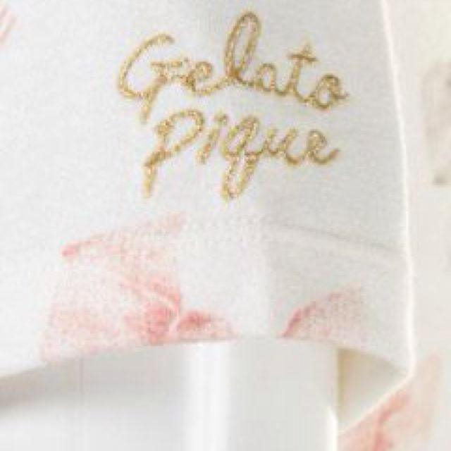 gelato pique(ジェラートピケ)のストライプリボンTシャツドレス レディースのルームウェア/パジャマ(ルームウェア)の商品写真