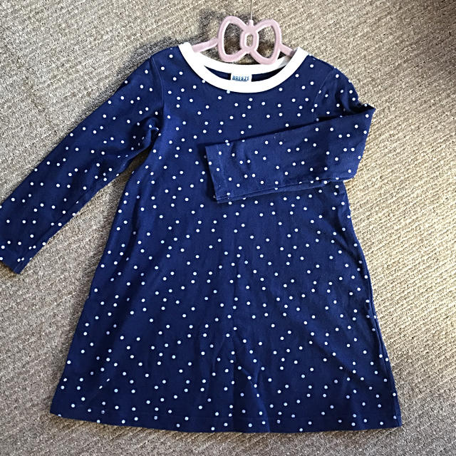 BREEZE(ブリーズ)のBREEZEドットワンピース100cm キッズ/ベビー/マタニティのキッズ服女の子用(90cm~)(ワンピース)の商品写真