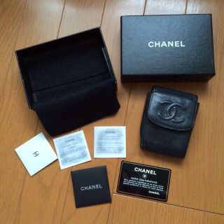 シャネル(CHANEL)のシャネル キャビアスキン タバコケース(ポーチ)