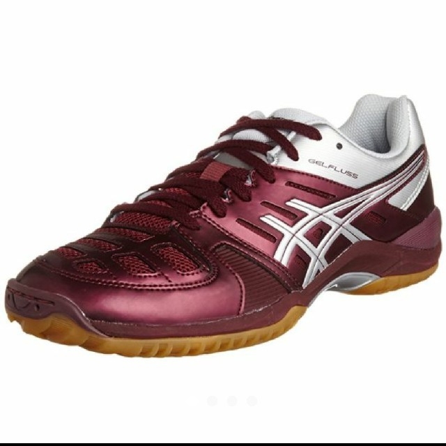 asics(アシックス)のアシックス ハンドボールシューズ 24㎝ ワイン×シルバー 新品 未使用タグ付き レディースの靴/シューズ(スニーカー)の商品写真