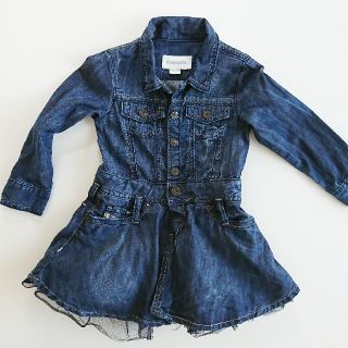 ディーゼル(DIESEL)のDIESELbabyチュール付きデニムワンピース(ワンピース)