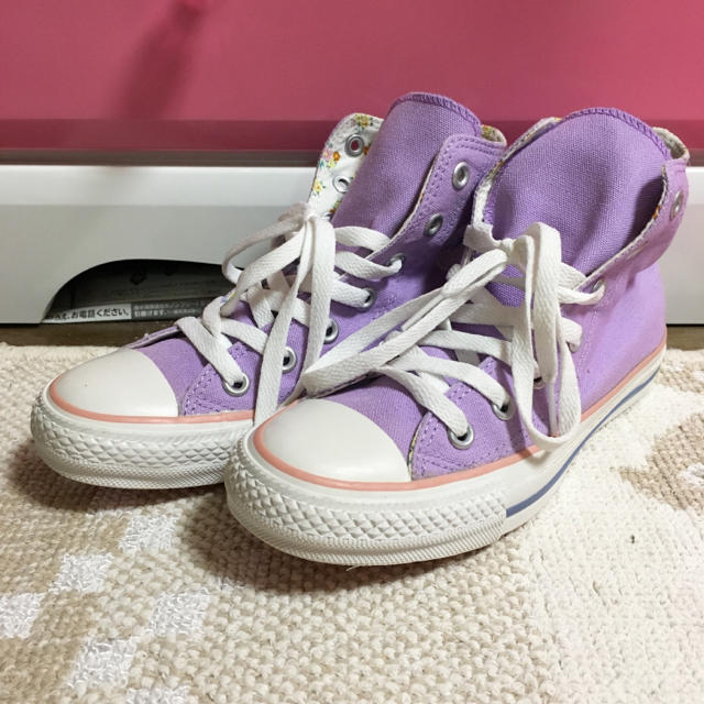 CONVERSE - コンバース×earthコラボ♡ハイカットスニーカー*パープル