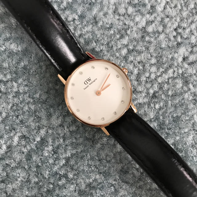 Daniel Wellington(ダニエルウェリントン)のDW♡ブラック×ピンクゴールド レディースのファッション小物(腕時計)の商品写真