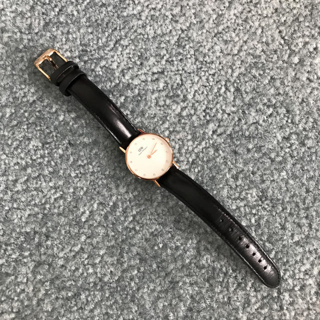 Daniel Wellington(ダニエルウェリントン)のDW♡ブラック×ピンクゴールド レディースのファッション小物(腕時計)の商品写真