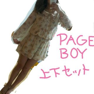 ページボーイ(PAGEBOY)の花柄ワンピース風(ミニワンピース)