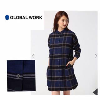 グローバルワーク(GLOBAL WORK)の【最終価格！】グローバルワーク チェックワンピース(ひざ丈ワンピース)