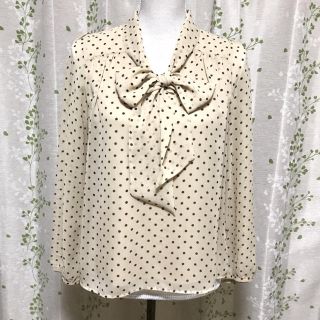 クリアインプレッション(CLEAR IMPRESSION)の【未使用・美品♡】クリアインプレッション☆ ライトベージュ ドットブラウス(シャツ/ブラウス(長袖/七分))