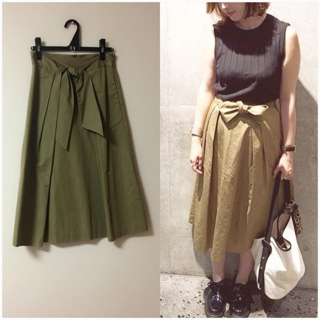 ZARA(ザラ)のzara ウエストリボン スカート レディースのスカート(ひざ丈スカート)の商品写真