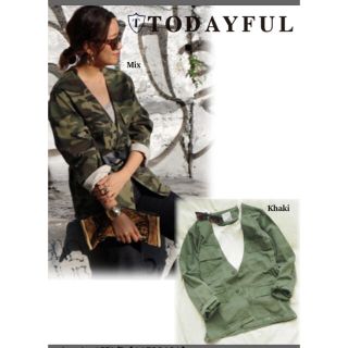 トゥデイフル(TODAYFUL)のTODAYFUL Collarless Military ジャケット(ミリタリージャケット)