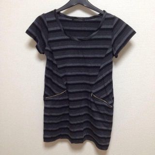 ユナイテッドアローズグリーンレーベルリラクシング(UNITED ARROWS green label relaxing)の半袖ボーダーチュニック(チュニック)