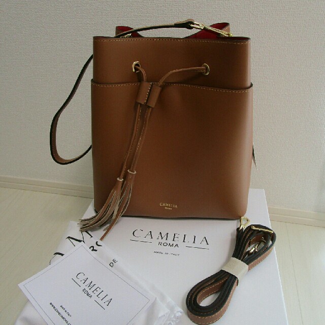 【送料無料】CAMELIA ROMA　大人気レザー巾着バッグ