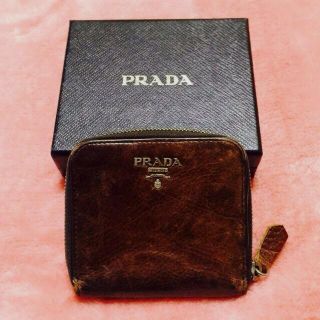 プラダ(PRADA)の中古/PRADA/二つ折財布/ブラウン(財布)