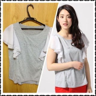 ローリーズファーム(LOWRYS FARM)のローリー人気商品、肩シフォンフリル(Tシャツ(半袖/袖なし))