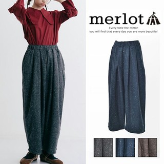 メルロー(merlot)の秋冬新作◌⑅⃝♡* メルロー ツイードパンツ 黒(カジュアルパンツ)