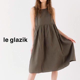 ルグラジック(LE GLAZIK)のたんたん様専用⑅◡̈*le glazik リネン ノースリーブワンピース(ひざ丈ワンピース)