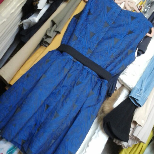 GRACE CONTINENTAL(グレースコンチネンタル)のインポートドレス・新品・ブルー レディースのワンピース(ひざ丈ワンピース)の商品写真