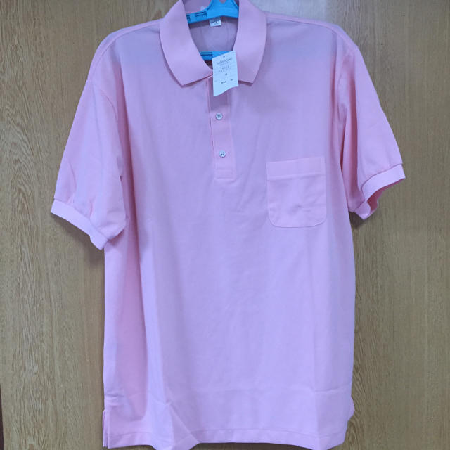 未使用、ポロシャツ鹿の子3L ピンク レディースのトップス(ポロシャツ)の商品写真