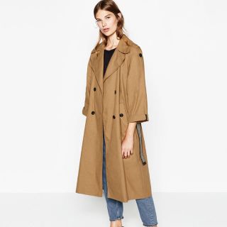 ザラ(ZARA)のzara ロングトレンチコート(トレンチコート)