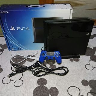 プレイステーション(PlayStation)のps4 本体 500Gb ジェットブラック 縦置きスタンド付(家庭用ゲーム機本体)