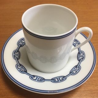 エルメス(Hermes)のHERMES シェーヌダンクル コーヒーカップ&ソーサー(グラス/カップ)