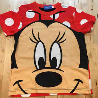 ディズニー(Disney)のミニーちゃん ビッグフェイスTシャツ(Tシャツ(半袖/袖なし))
