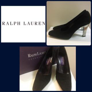 ラルフローレン(Ralph Lauren)のラルフローレン♡ブラックスエード シルバーヒール パンプス♡(ハイヒール/パンプス)