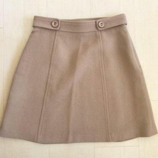 レッセパッセ(LAISSE PASSE)の美品 レッセパッセ キャメル 台形スカート(ミニスカート)