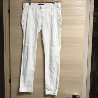 バーニーズニューヨーク(BARNEYS NEW YORK)のhenkiueda様専用【美品】 アントレアミ 麻 9分丈パンツ 白 麻パンツ(スラックス)