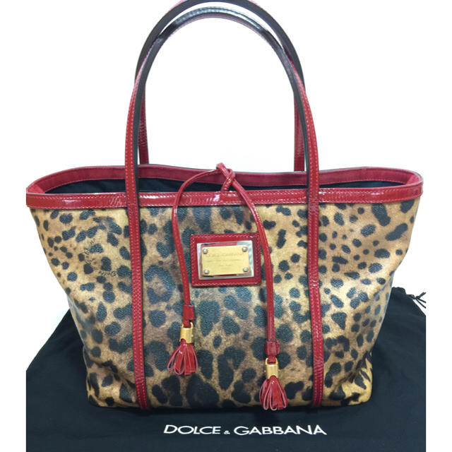 履き心地◎ 美品 希少【正規品DOLCE&GABBANA】トートバッグ レオパード