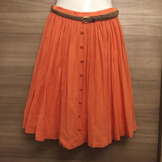 ジャスグリッティー(JUSGLITTY)の秋オレンジカラースカート♡(ひざ丈スカート)