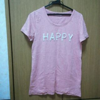 ローリーズファーム(LOWRYS FARM)のHAPPYロゴＴシャツ(Tシャツ(半袖/袖なし))