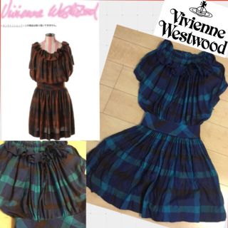 ヴィヴィアンウエストウッド(Vivienne Westwood)のvivienne westwoodビビアンウエストウッド  変形ワンピース(ひざ丈ワンピース)